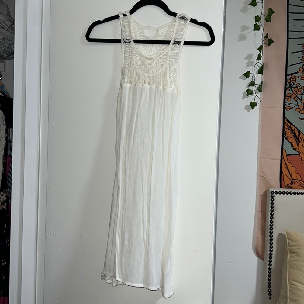 white beach coverup